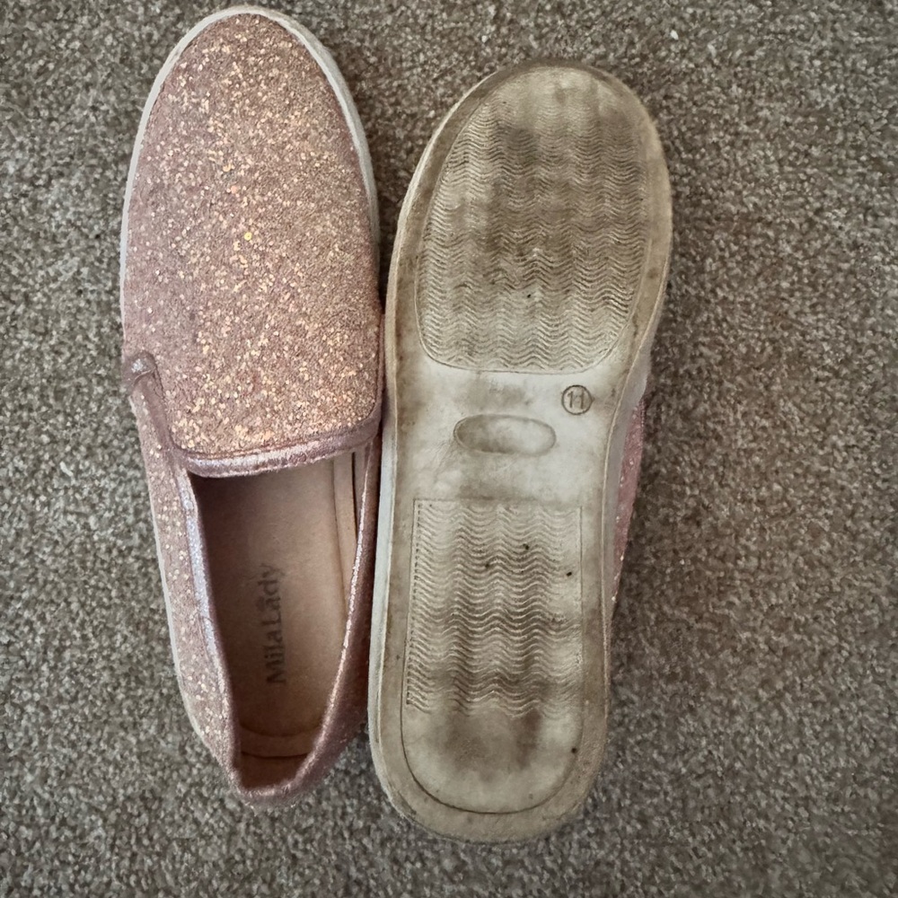 Glittery Pink Wedges by